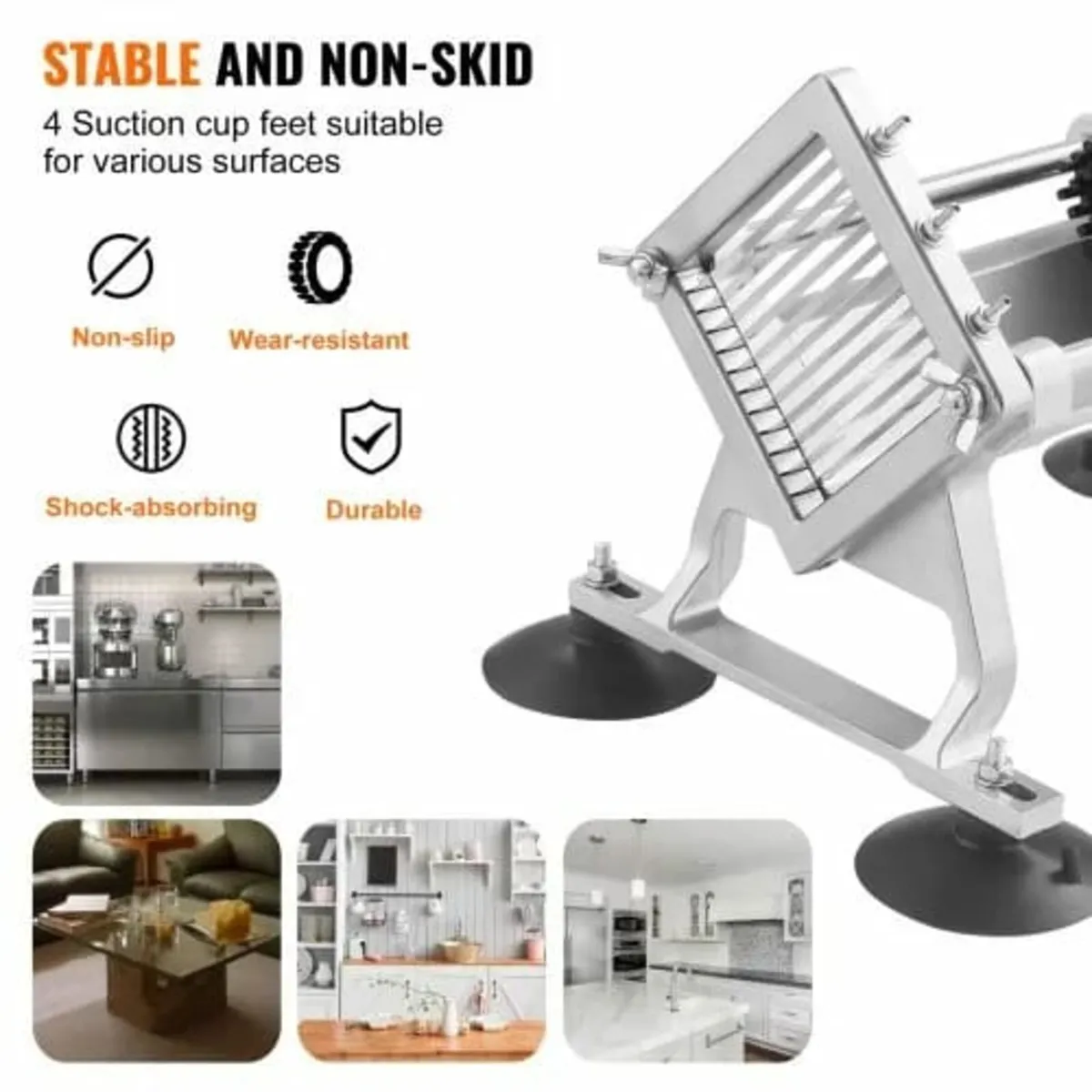 Vegetable Slicer, 1/4 inch Fruit Slicer, Stainless - Image 4