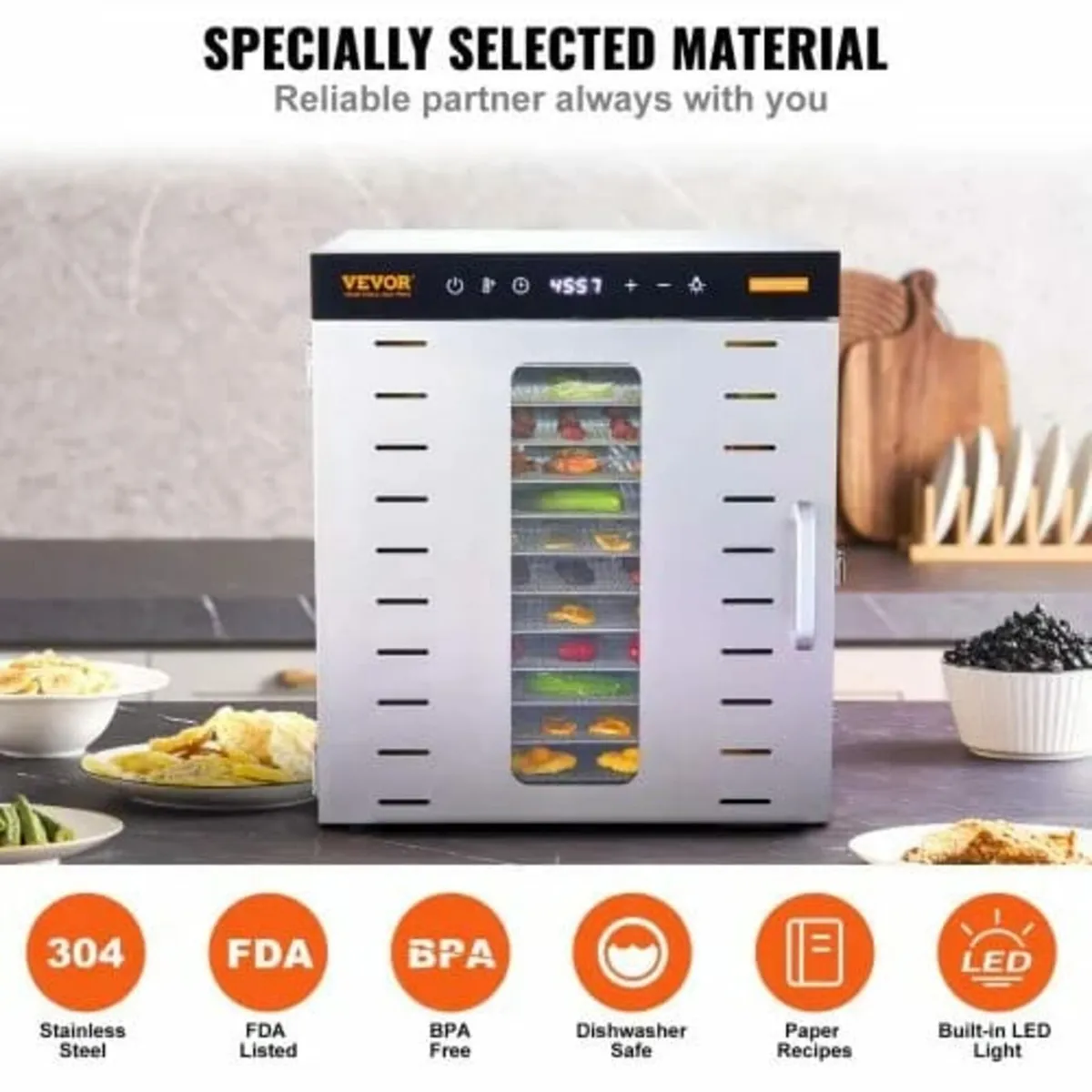 10 Trays Food Dehydrator Machine Stainless Steel 1 - Image 3
