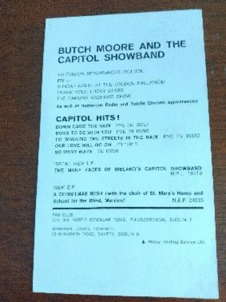 Butch Moore and the Capital Showband Photo - Image 2