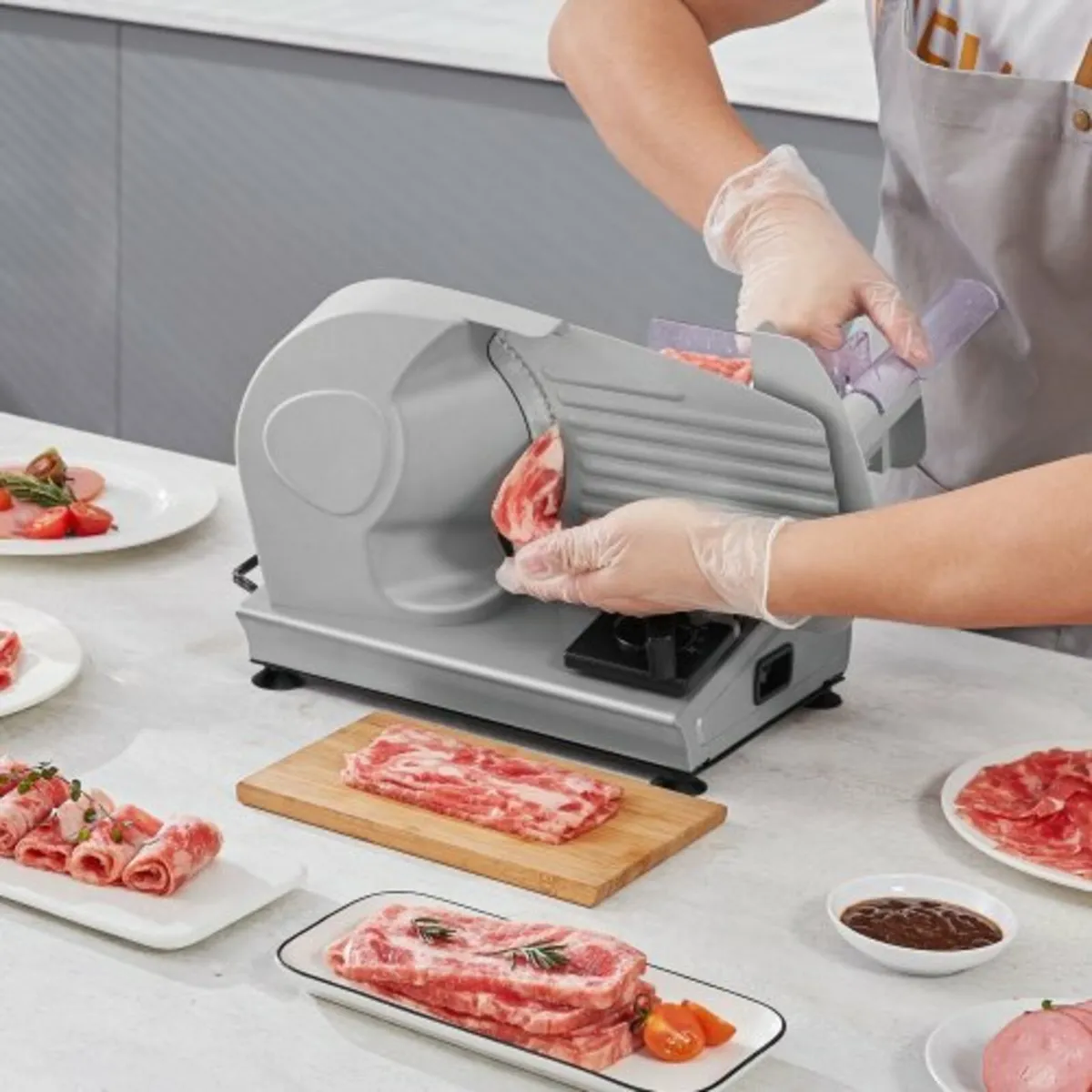 Meat Slicer, 180W Electric Deli Food Slicer with 1 - Image 4