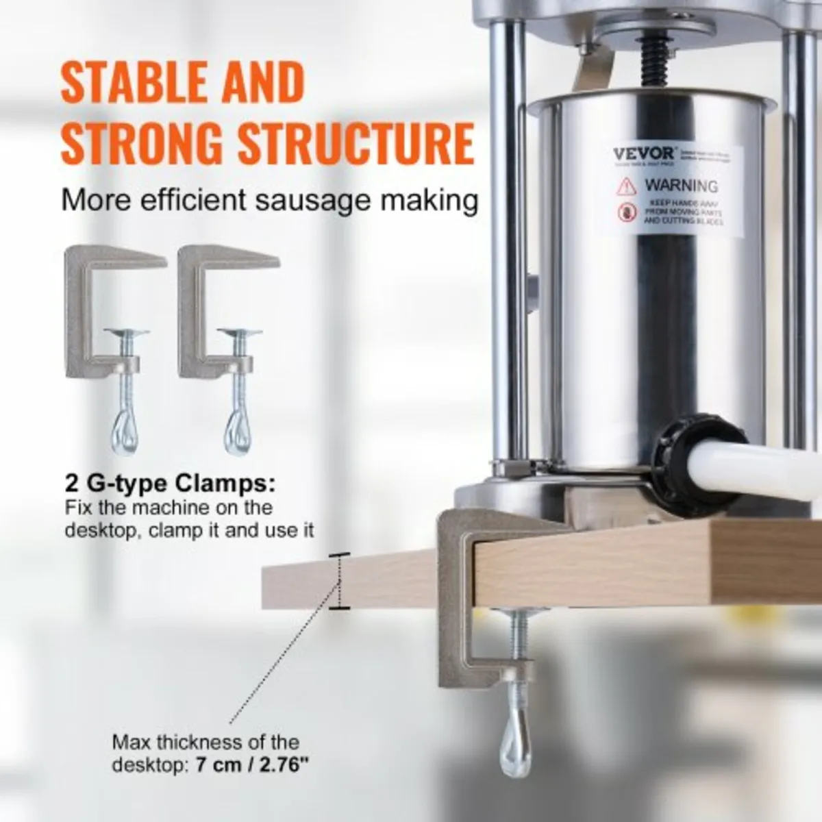 Manual Sausage Stuffer, 2 L / 5 LBS Vertical Sausa - Image 3