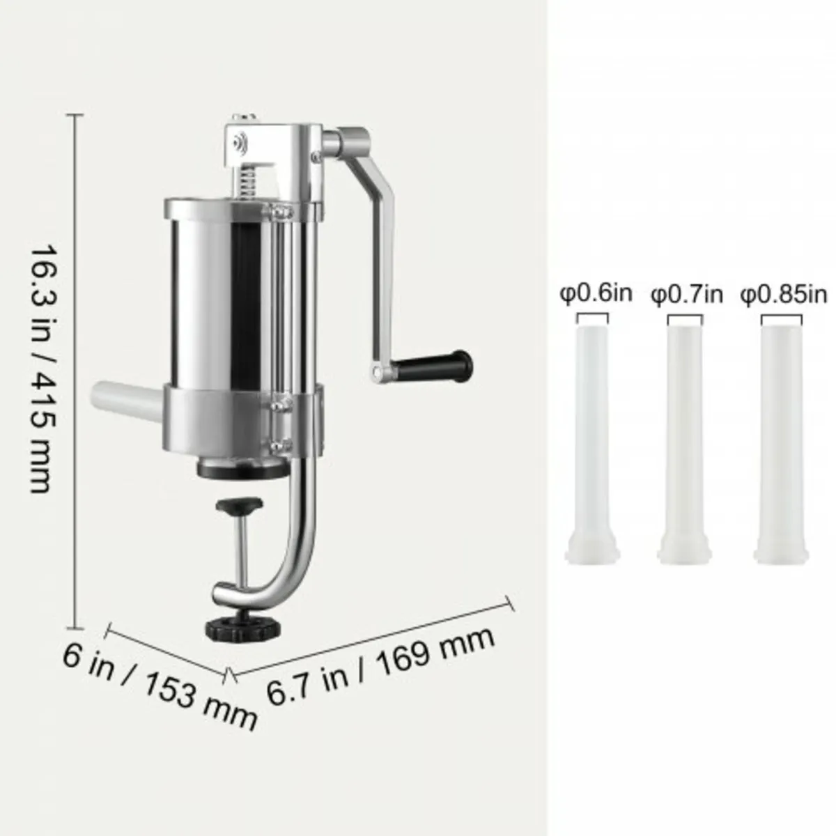 Sausage Stuffer, 2.5LBS/1.5L Capacity, 304 Stainle - Image 2