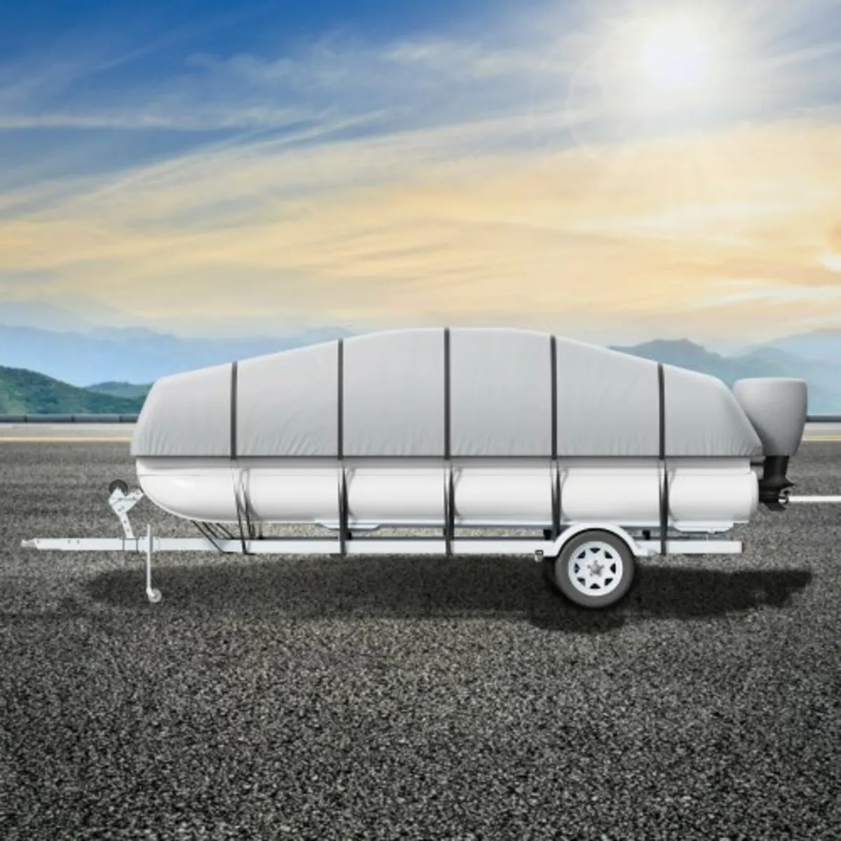 Pontoon Boat Cover, 19'-20' Waterproof Trailerable - Image 3