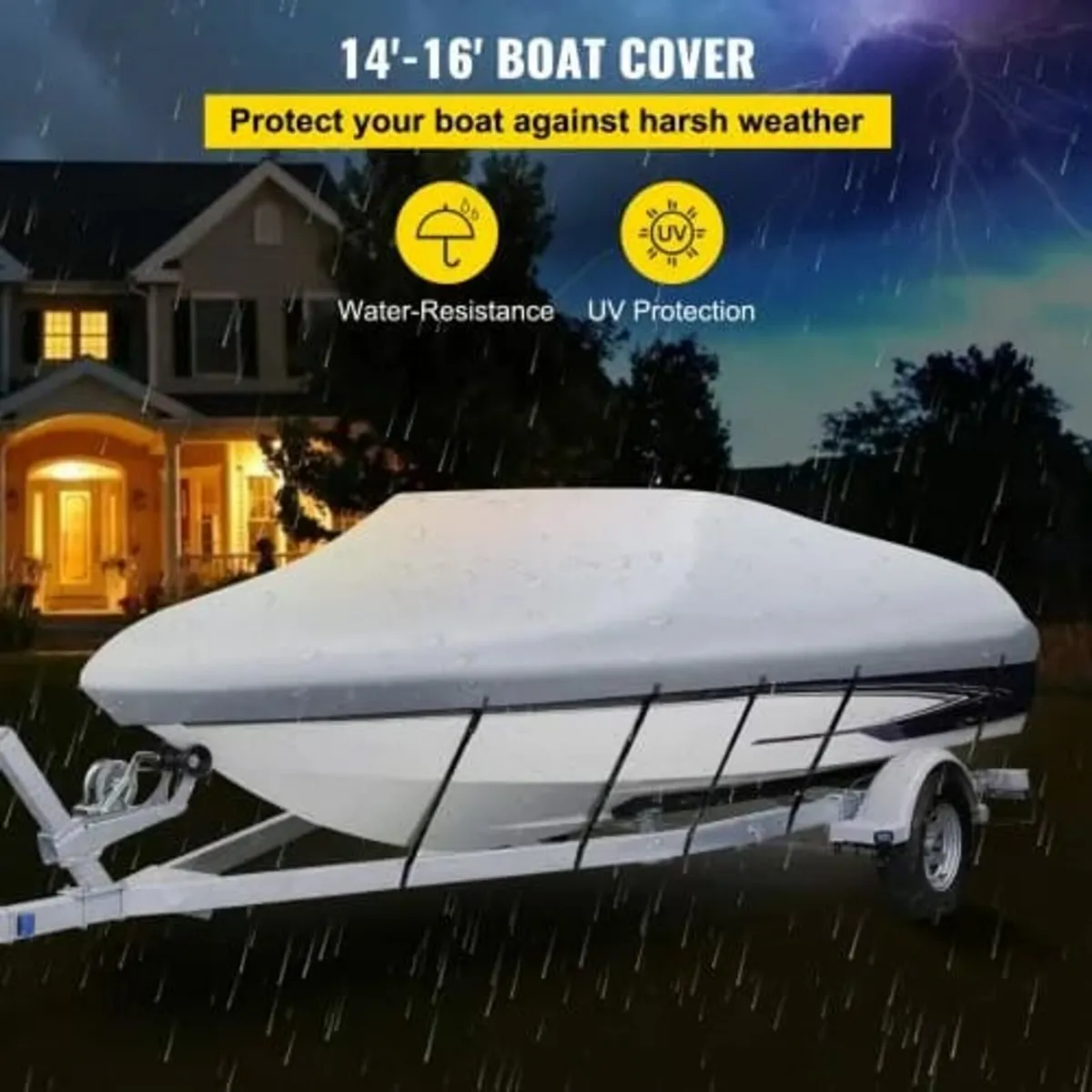 Waterproof Boat Cover, 518.2 cm-579.1 cm Trailerab - Image 3
