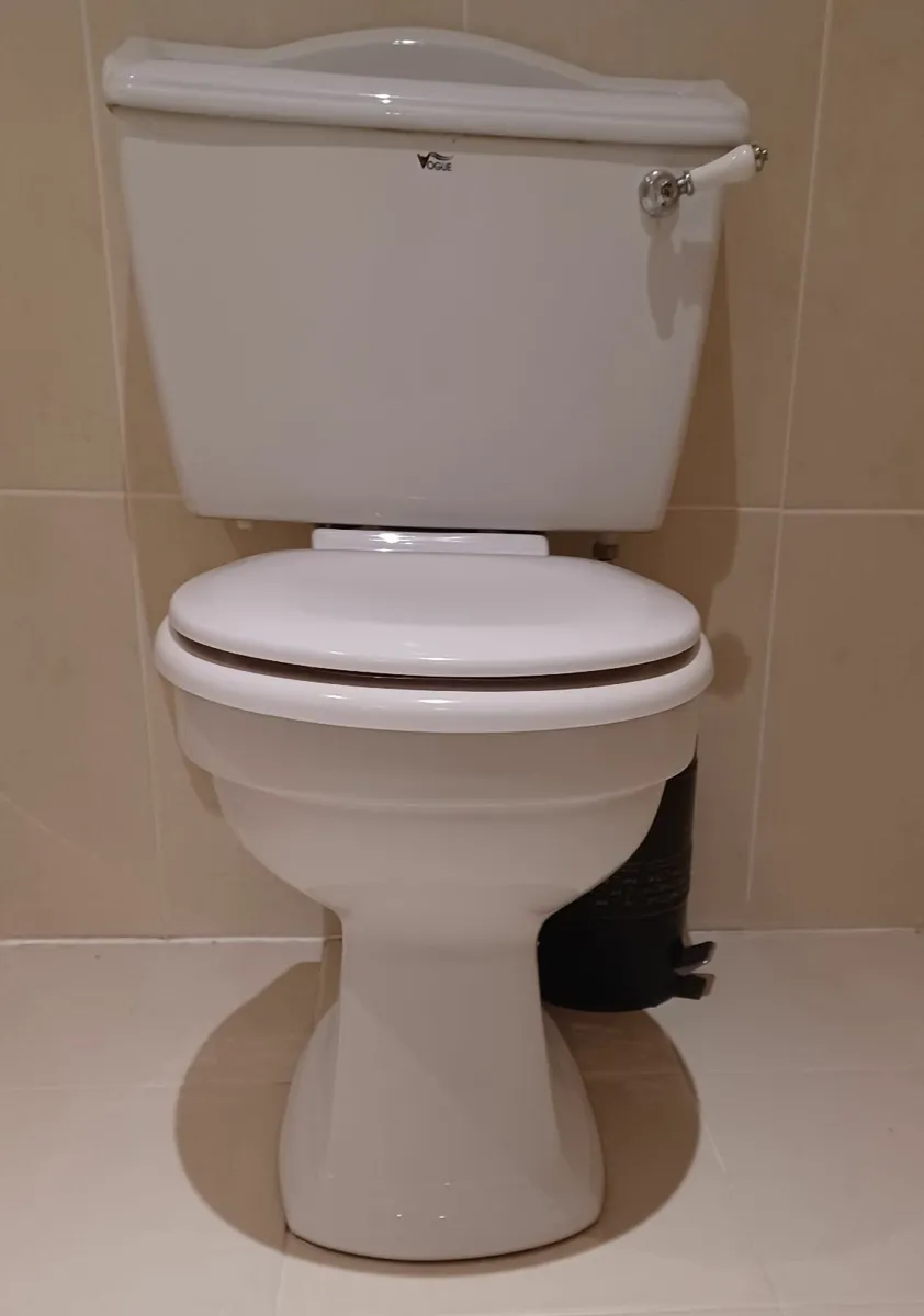 Bathroom toilet and sink - Image 1