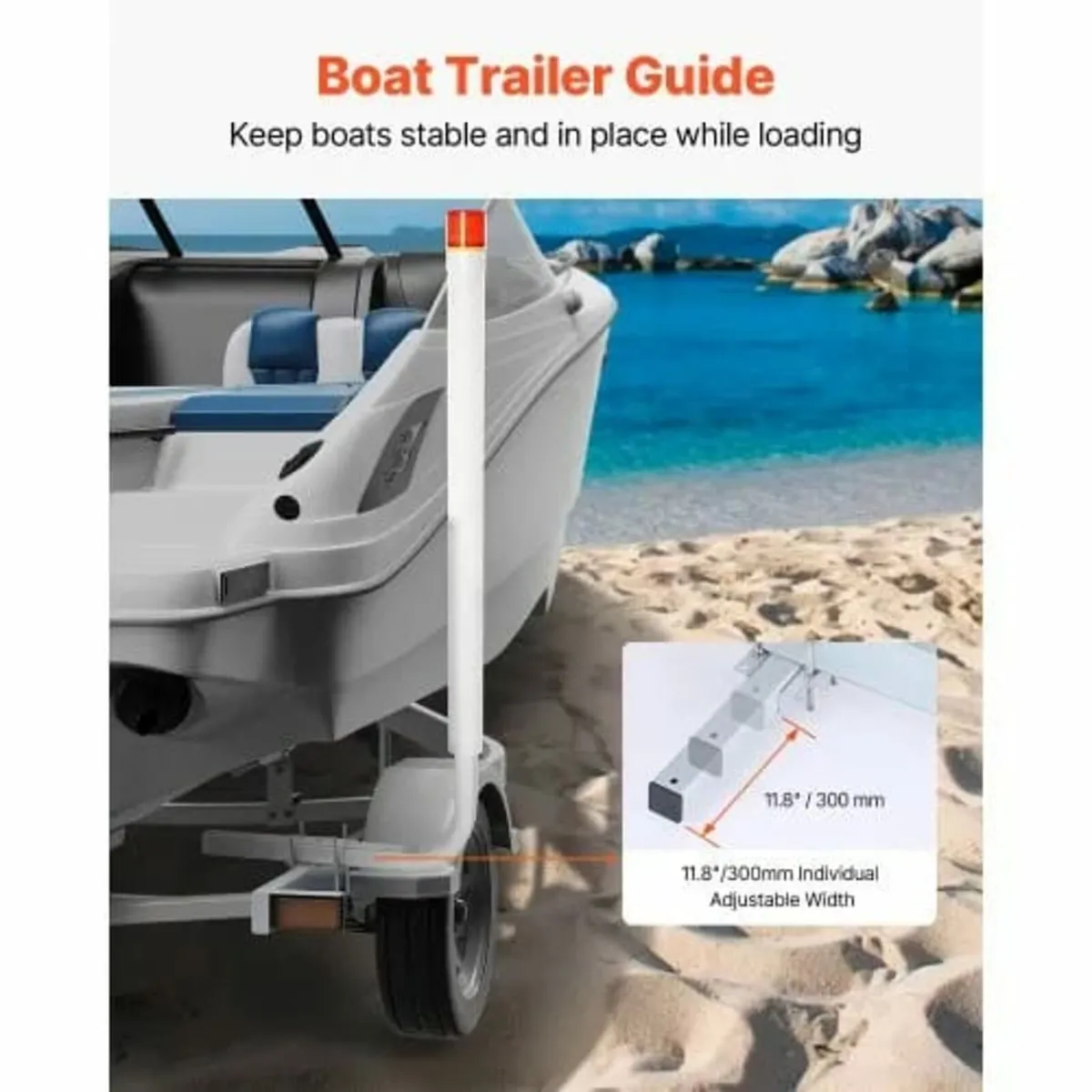 1524mm with LED Light Trailer Guide Poles, 2PCS Hi - Image 3