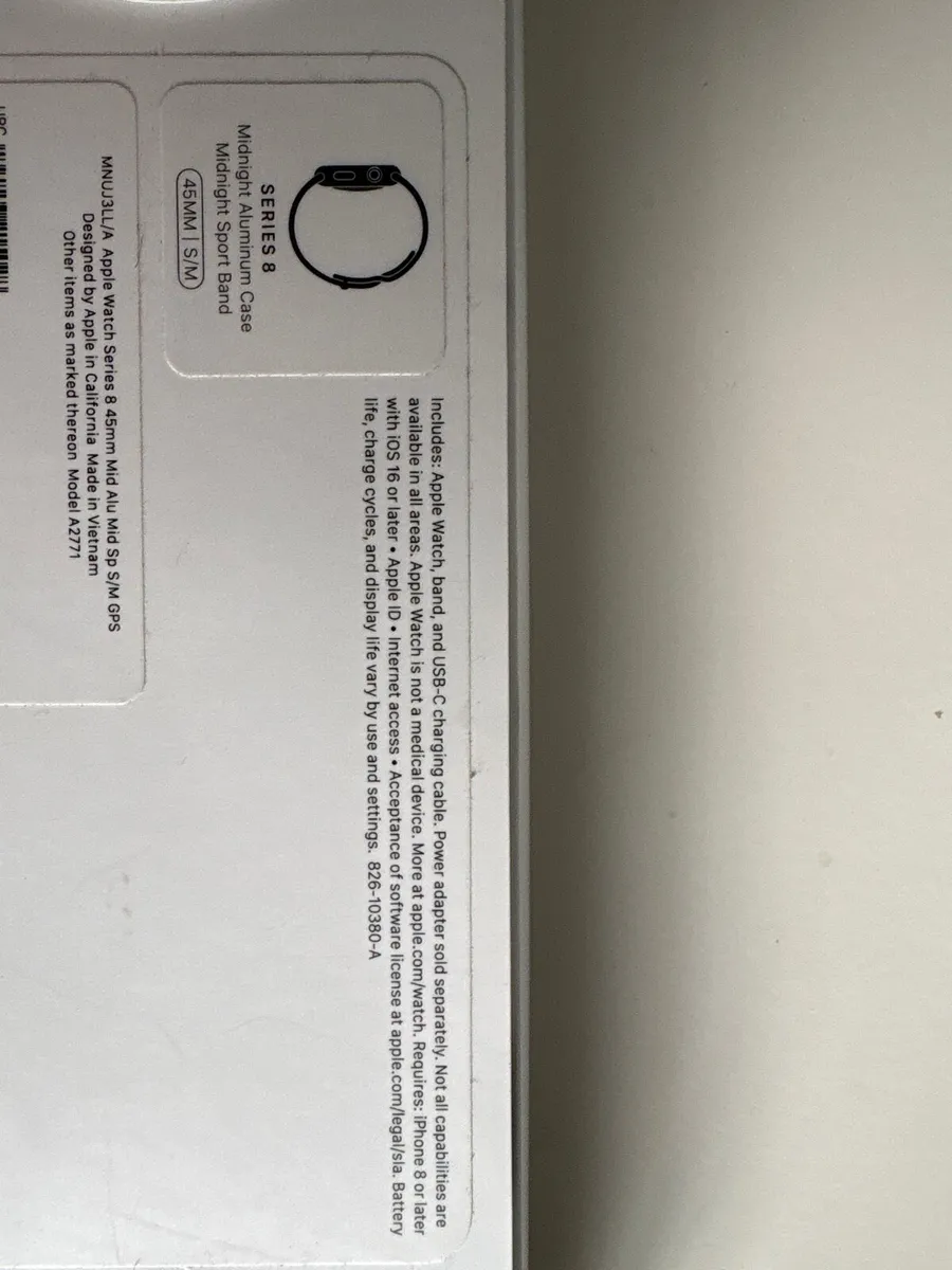 Apple Watch Series 8 Midnight Aluminium 45mm S/M - Image 2