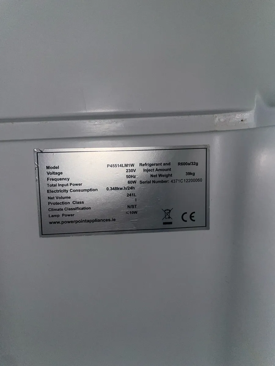 PowerPoint P45514LM1W Tall Larder Fridge — White - Image 3