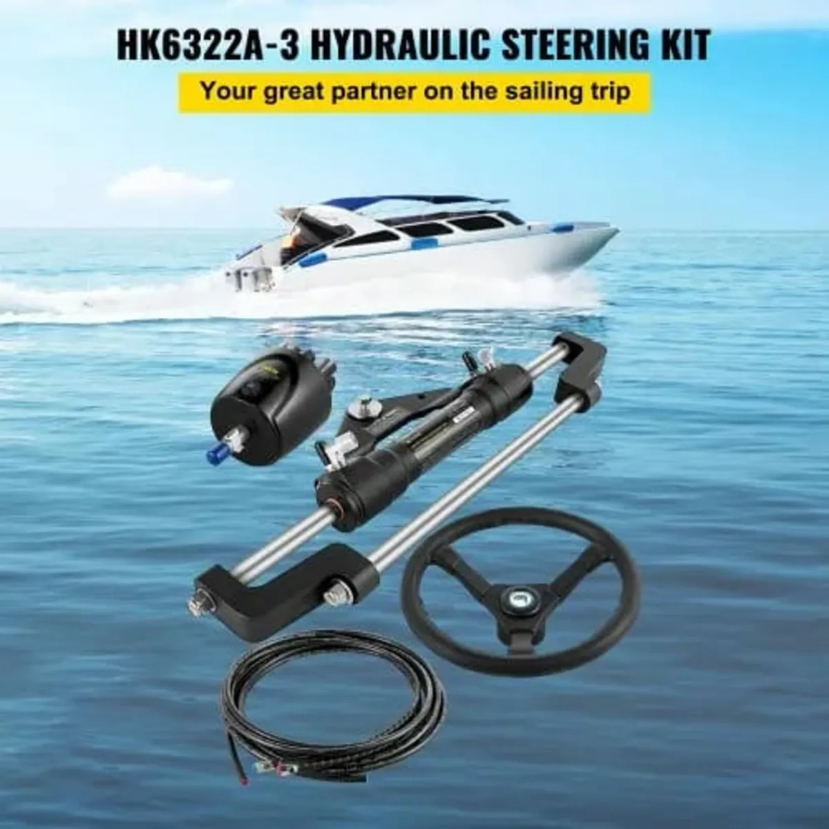 Hydraulic Outboard Steering Kit 300HP, Hydraulic S - Image 3