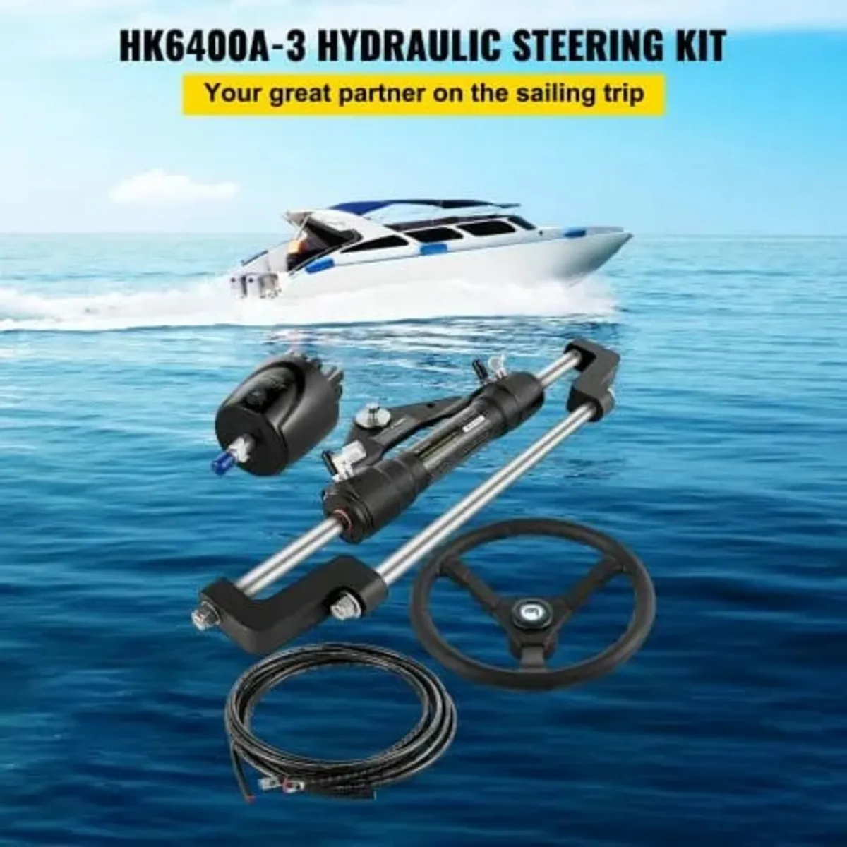 Hydraulic Boat Steering Kit, 300HP Hydraulic Steer - Image 2