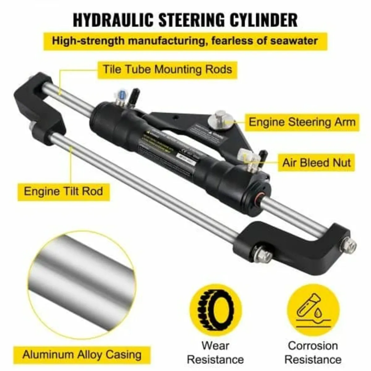 Hydraulic Boat Steering Kit, 300HP Hydraulic Steer - Image 3