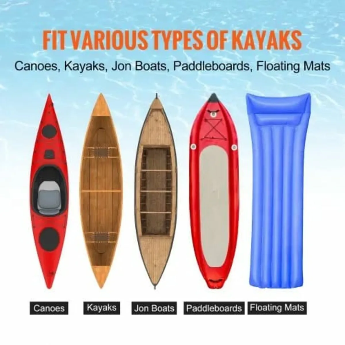 Heavy Duty Kayak Cart, 320lbs Load Capacity, Detac - Image 4