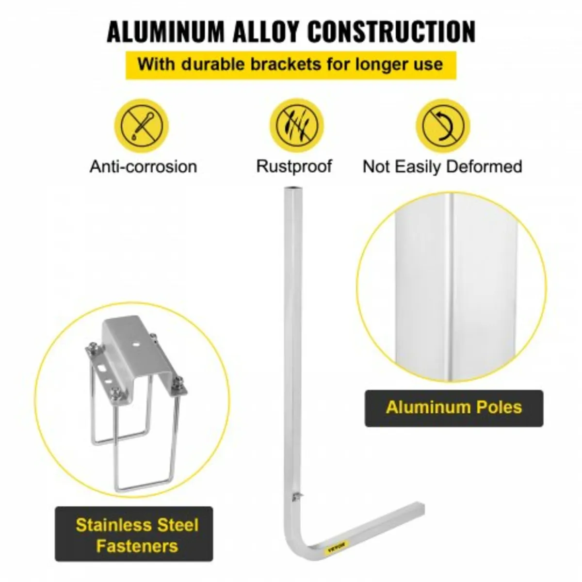 Boat Trailer Guide-ons, 46", One Pair Aluminum Tr - Image 2