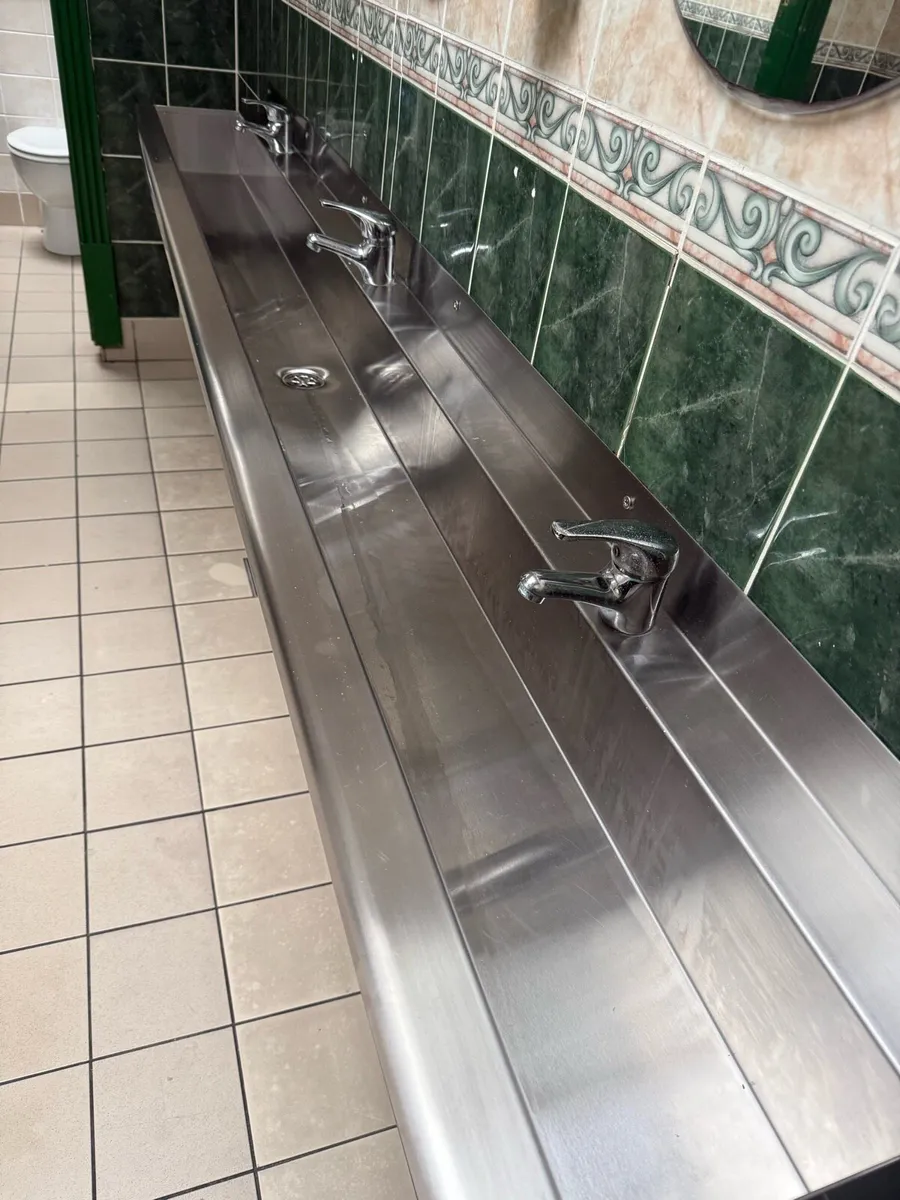 Stainless steel trough sink - Image 1
