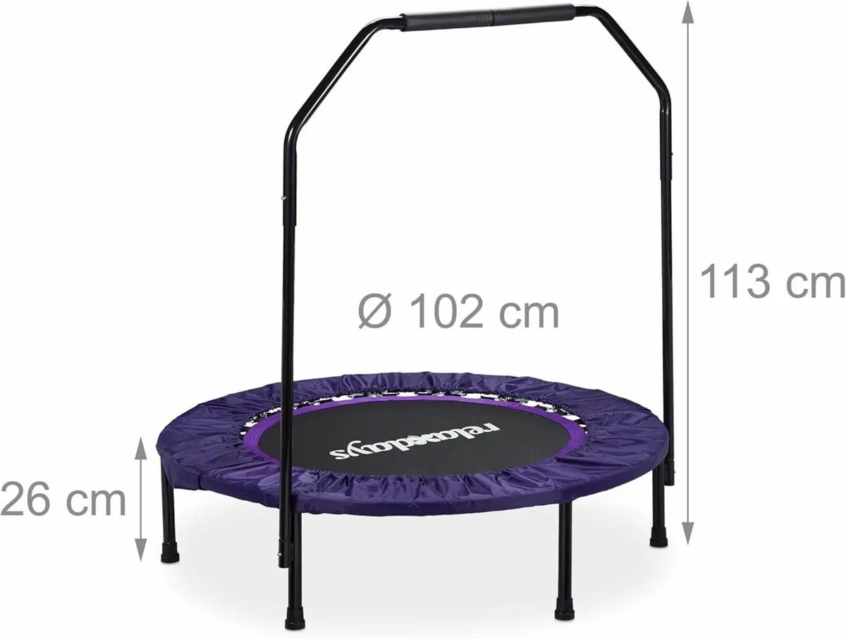 Trampoline foldable with grab bar - Image 2