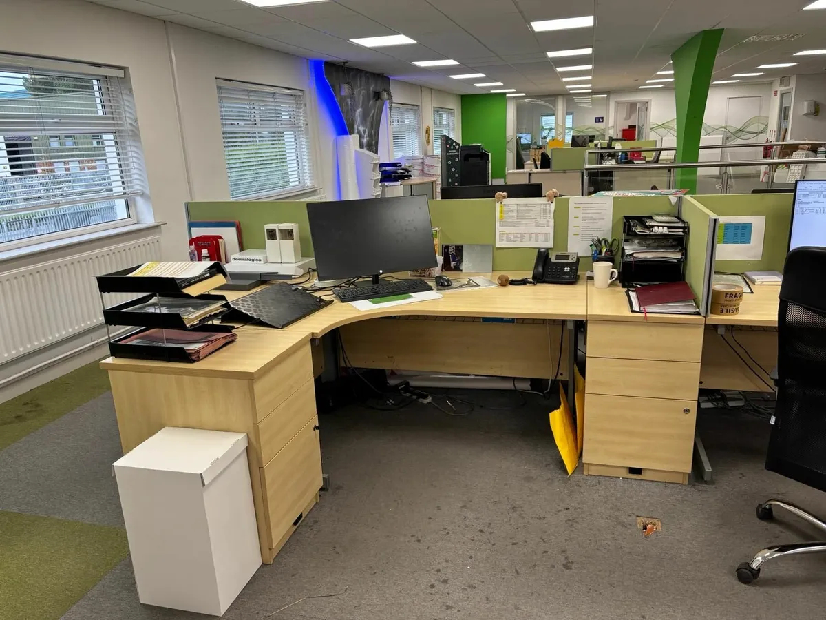 Office Desks and Drawers x 16 - Image 1