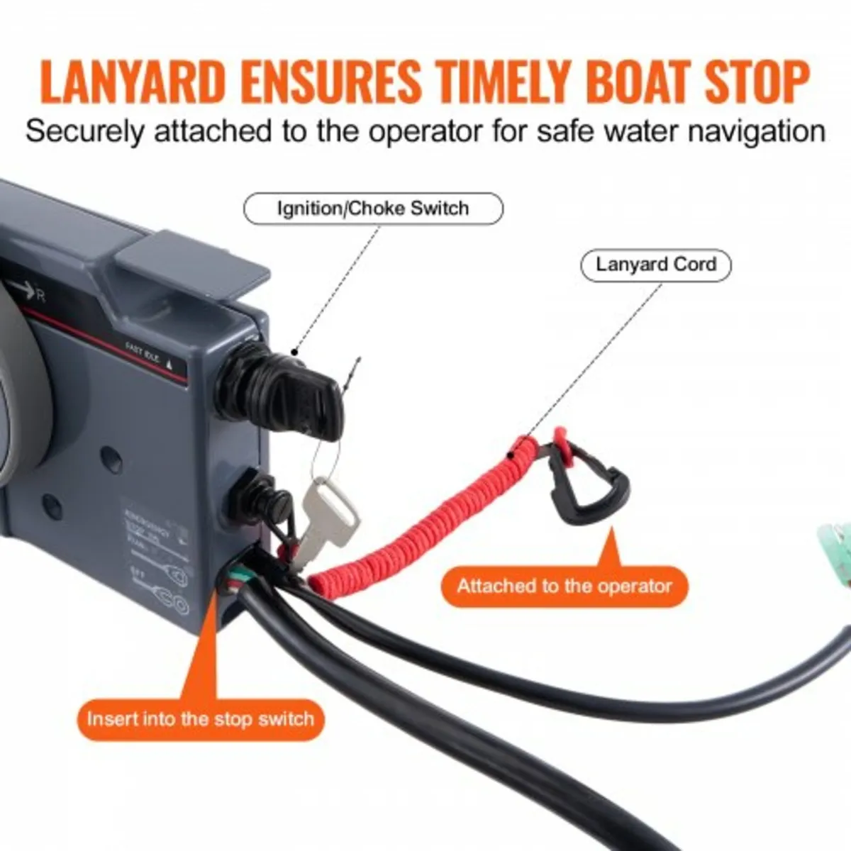 Boat Throttle Control, 703-48205-16 Side-Mounted O - Image 3
