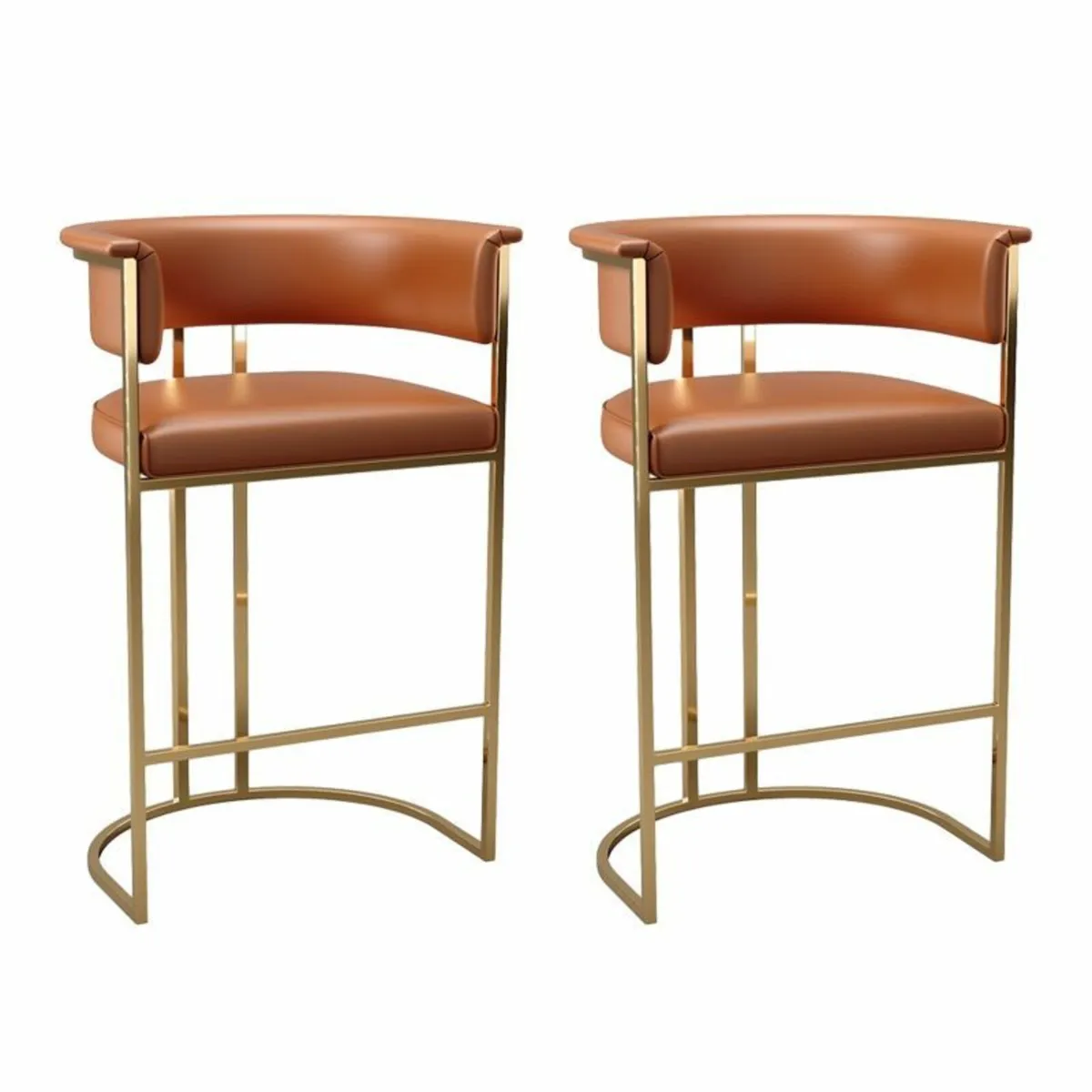Brand New BrGlam Gold Metal Bar Stool - Image 2