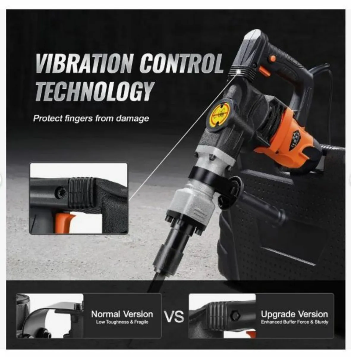 Demolition Jack Hammer Concrete Breaker 1600W - Image 3
