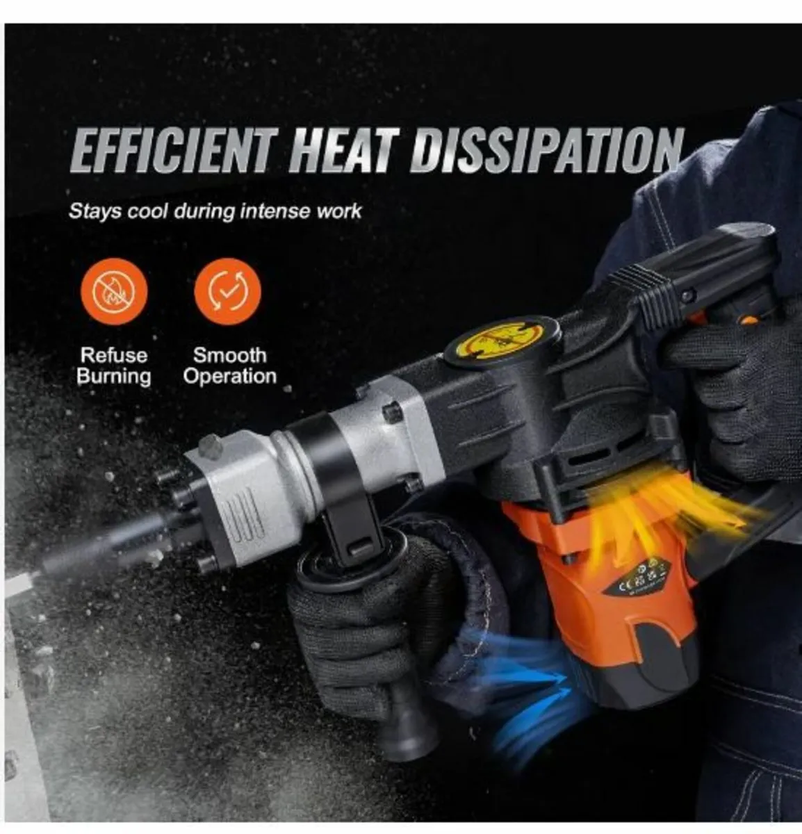 Demolition Jack Hammer Concrete Breaker 1600W - Image 4