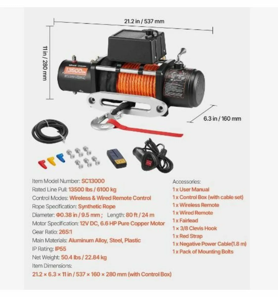 Electric Winch Truck 6123.5 kg - Image 4