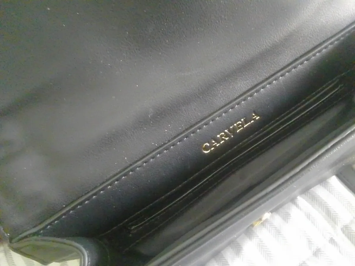 CARVELA BLACK & LEOPARD SUEDE CROSSBODY BAG AS NEW - Image 4