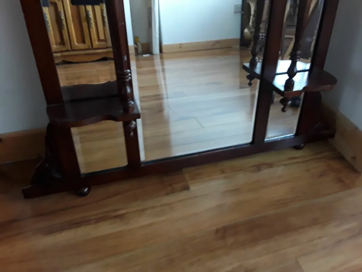 Antique Over mantle mirror - Image 4