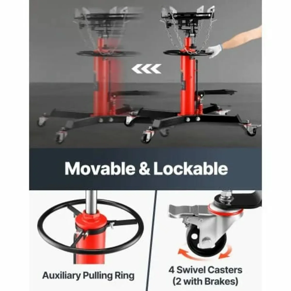 Transmission Jack,0.75 Ton/1660 lbs Capacity Hydra - Image 4