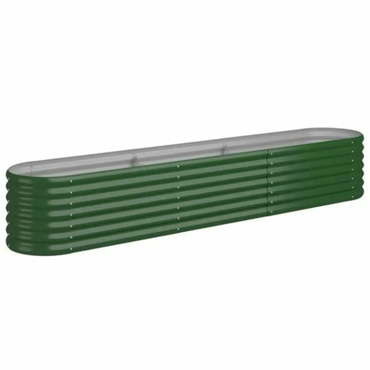 Garden Raised Bed Galvanised Steel 224x40x36 cm Gr - Image 2