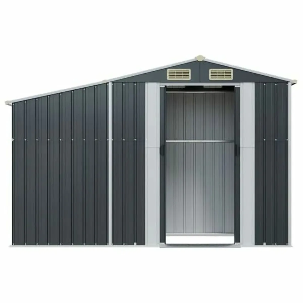 Garden Shed Anthracite 277x93x179 cm Galvanised St - Image 4