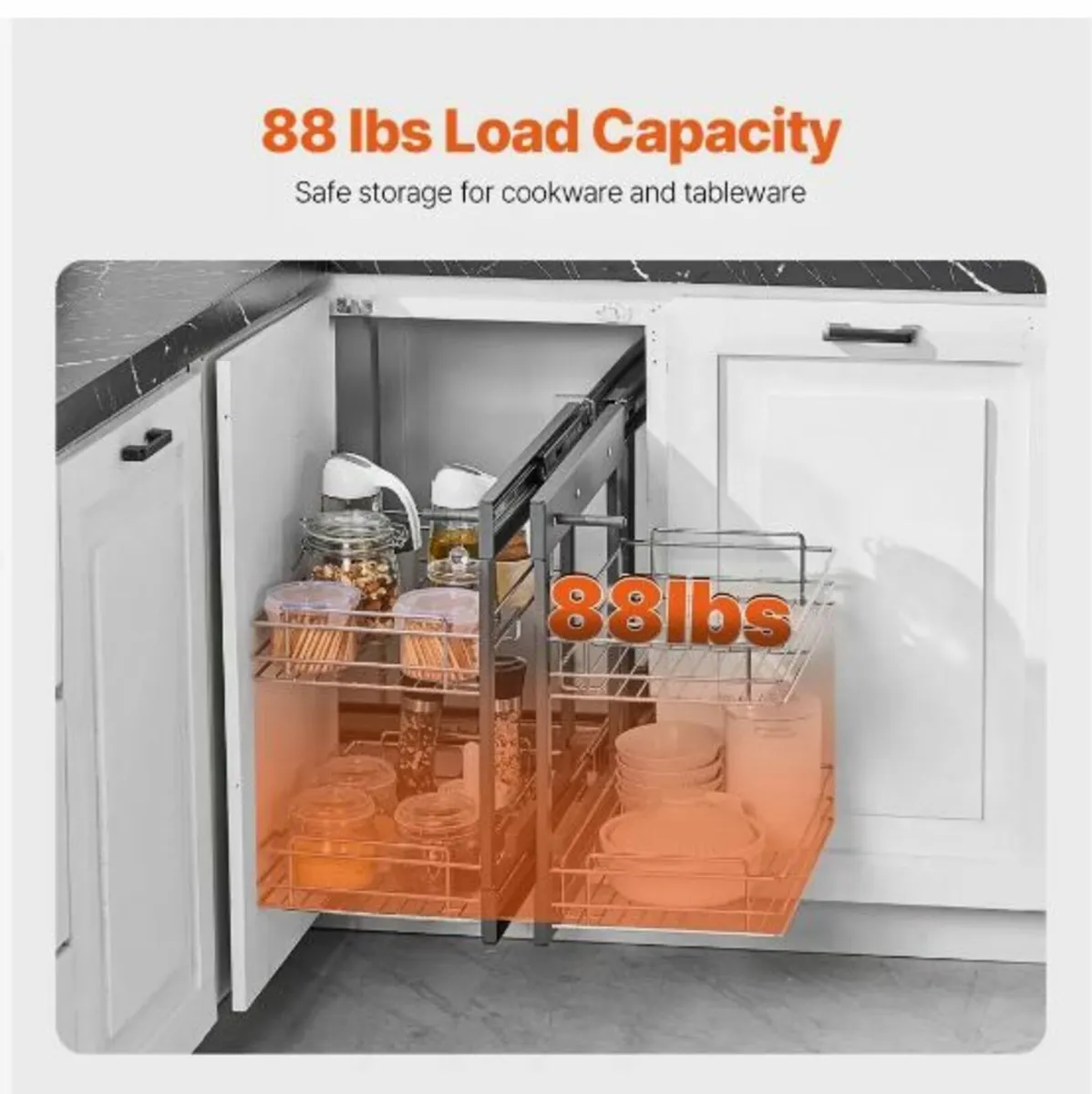 Min 15"W Opening Blind Corner Pull Out Organizer - Image 4