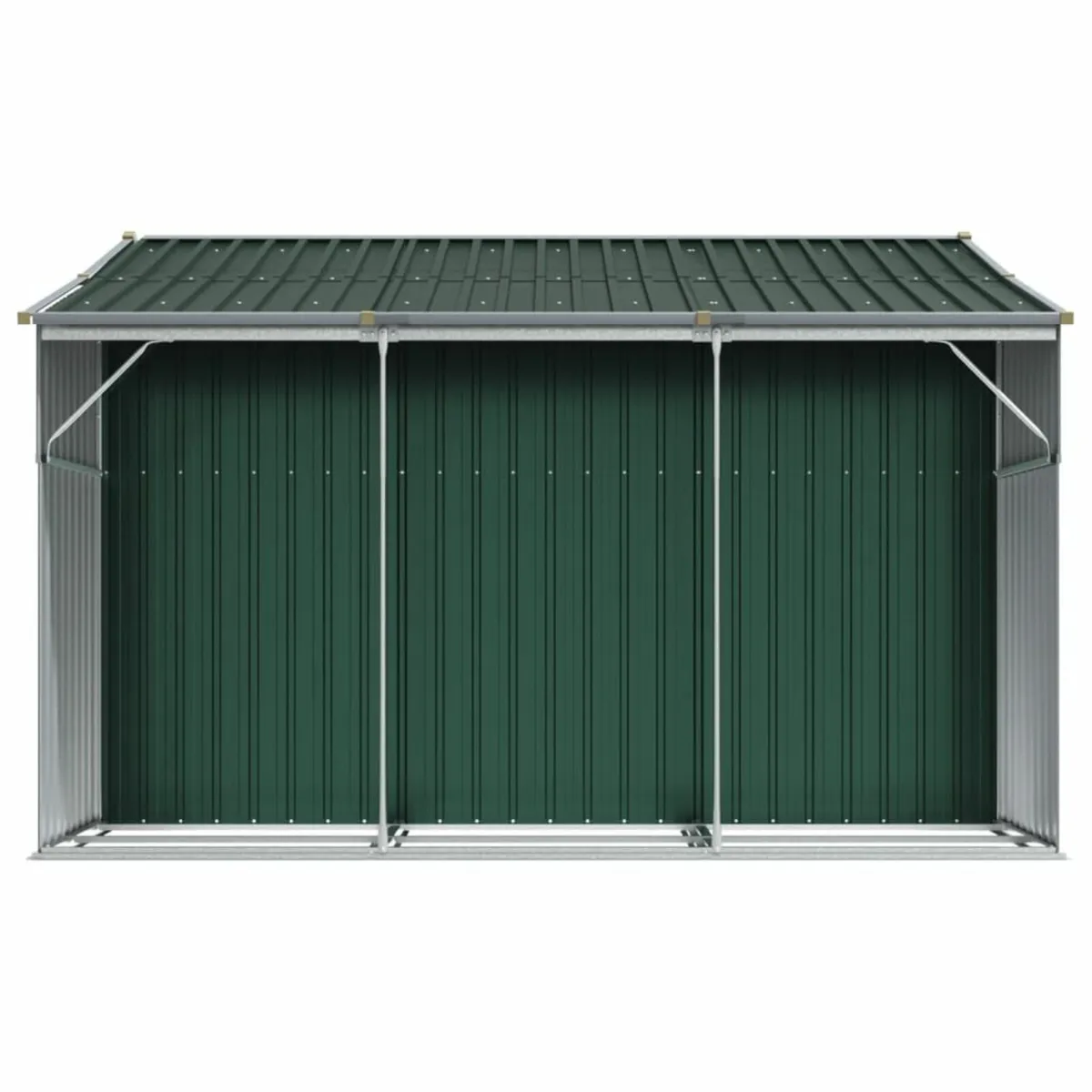 Garden Shed Green 277x279x179 cm Galvanised Steel - Image 3