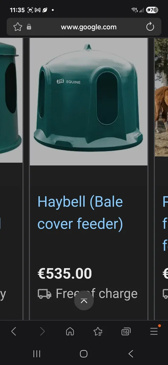 JFC Equine Horse Round Bale Cover / Hay Bell - Image 2
