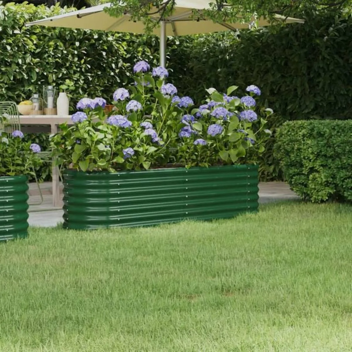 Garden Raised Bed Galvanised Steel 152x40x36 cm Gr - Image 4