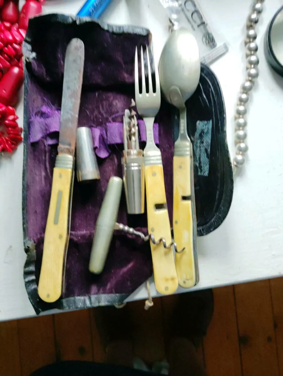 Officers eating set from 1900 antique - Image 2
