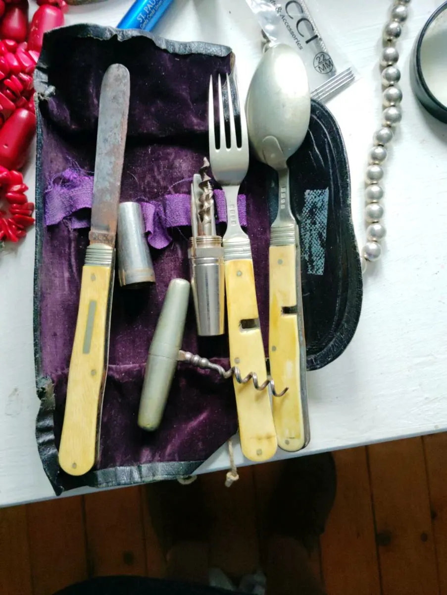 Officers eating set from 1900 antique - Image 3