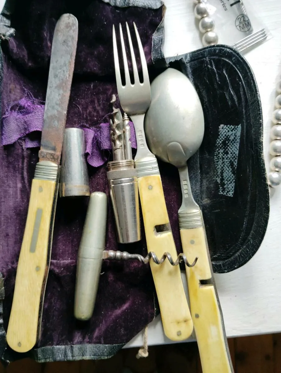 Officers eating set from 1900 antique - Image 3