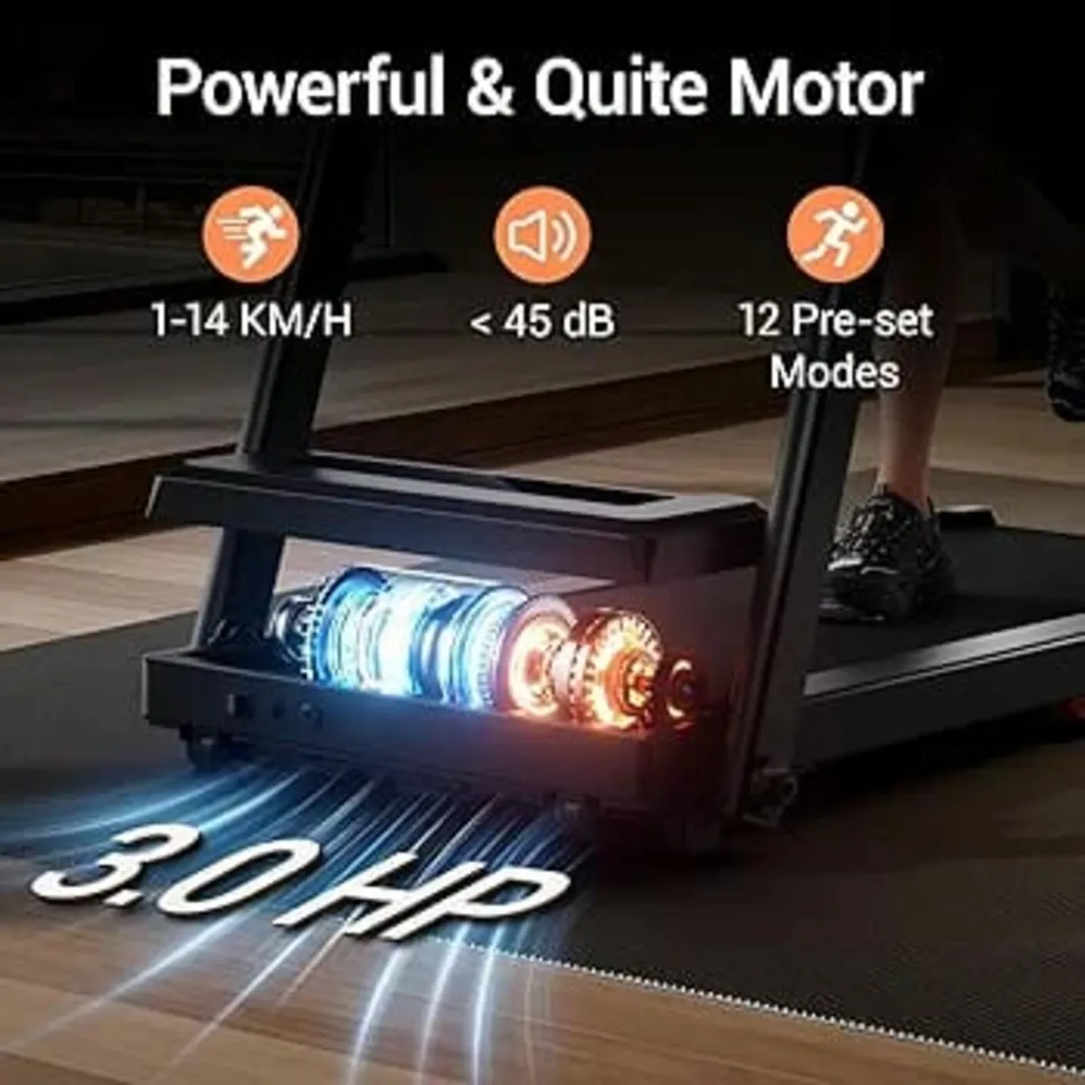 Treadmills for Home, 3.0HP Quiet Brushless Folding - Image 2