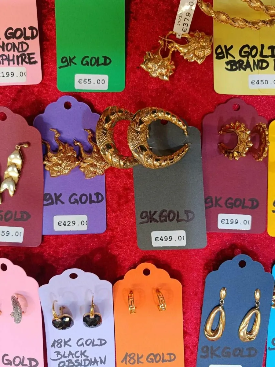 Earrings , 9k , 14k , 18k Gold - Image 4