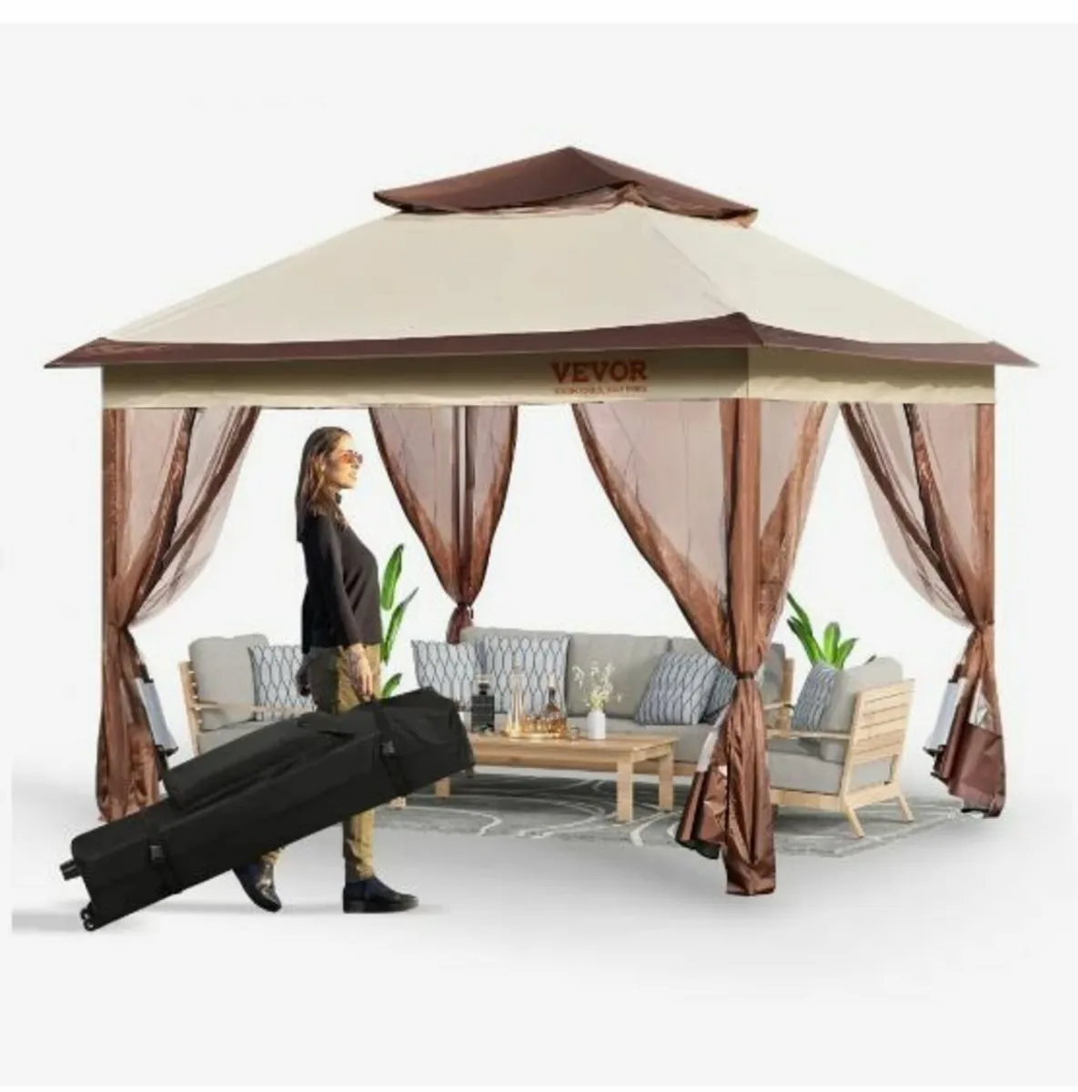 Patio Gazebo, 11 x 11 FT Pop up Gazebo - Image 1