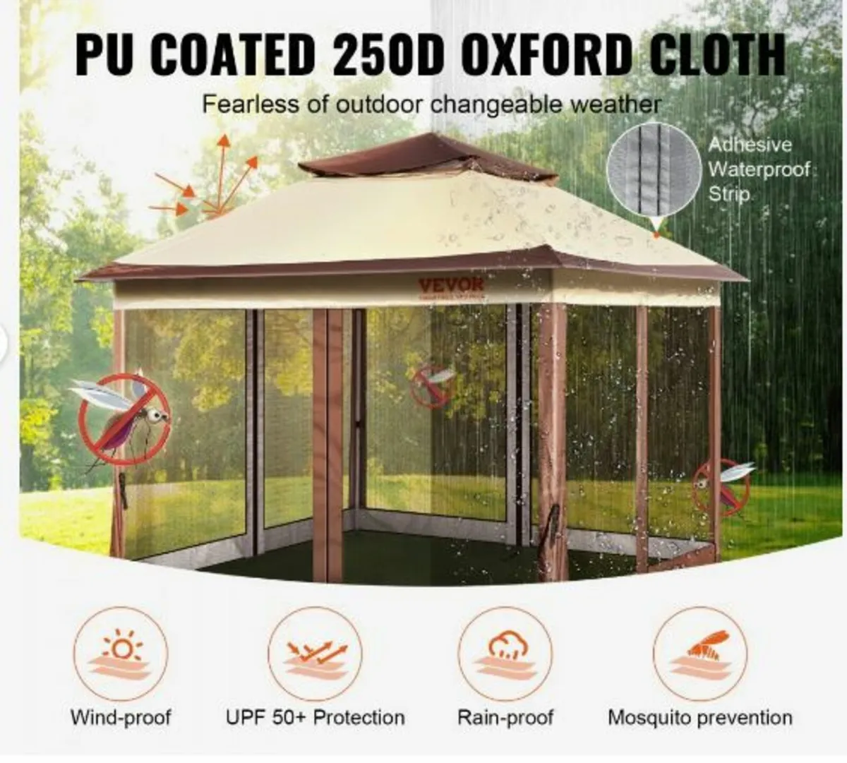 Patio Gazebo, 11 x 11 FT Pop up Gazebo - Image 3