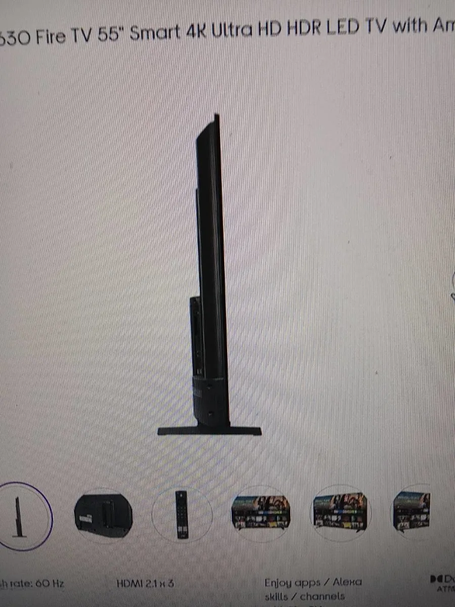 55" TV with stand - Image 4