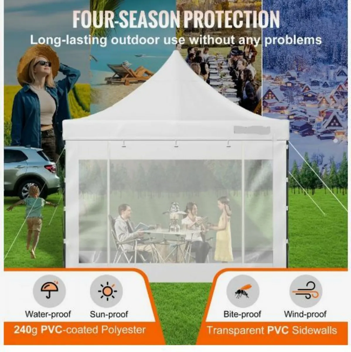 Pop Up Canopy Tent Waterproof Instant Gazebo - Image 2