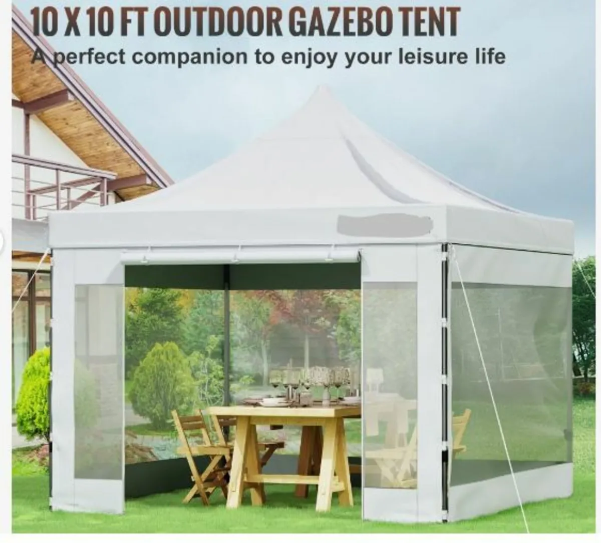 Pop Up Canopy Tent Waterproof Instant Gazebo - Image 3