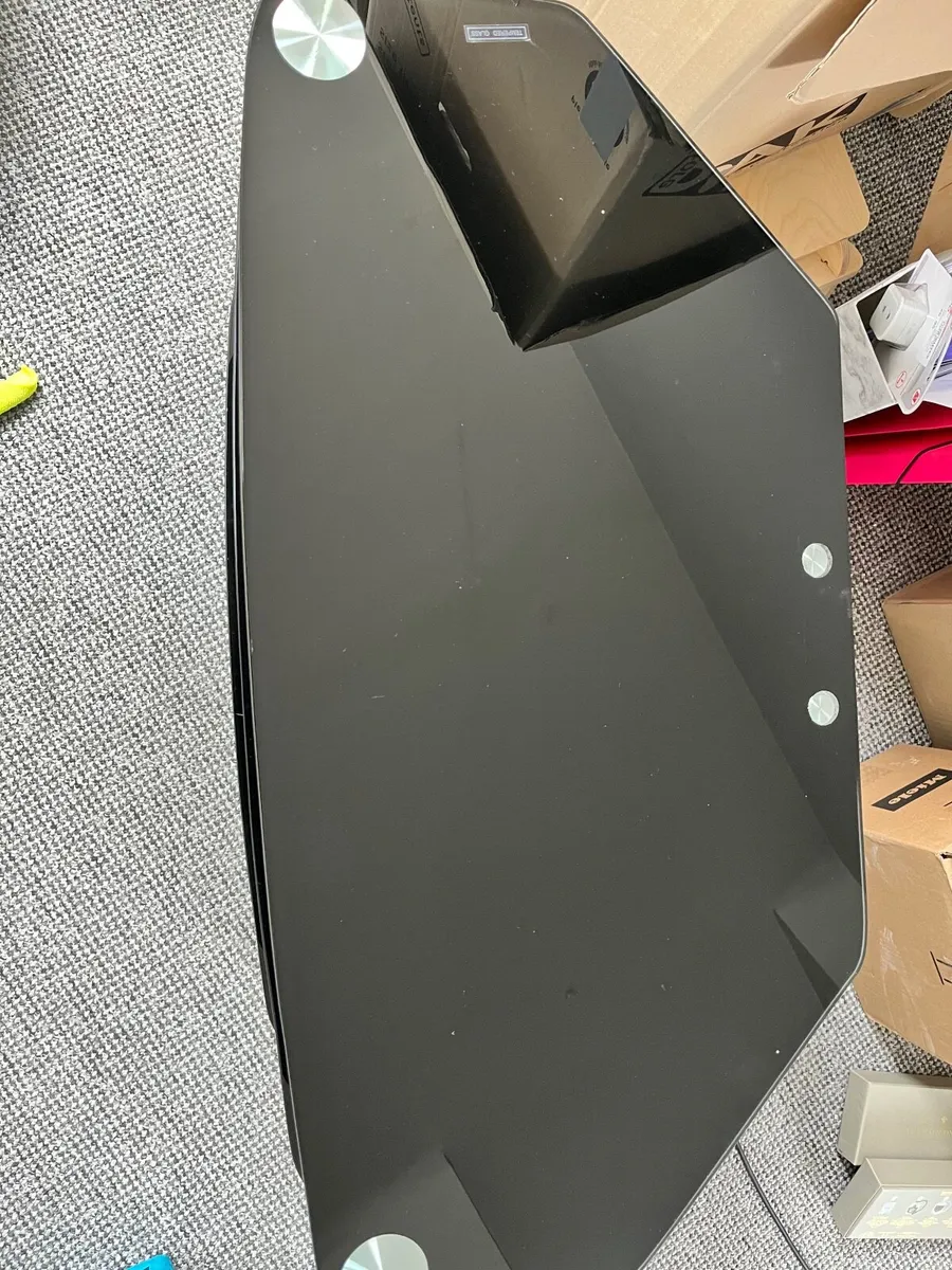 TV stand - black tempered glass - Image 3