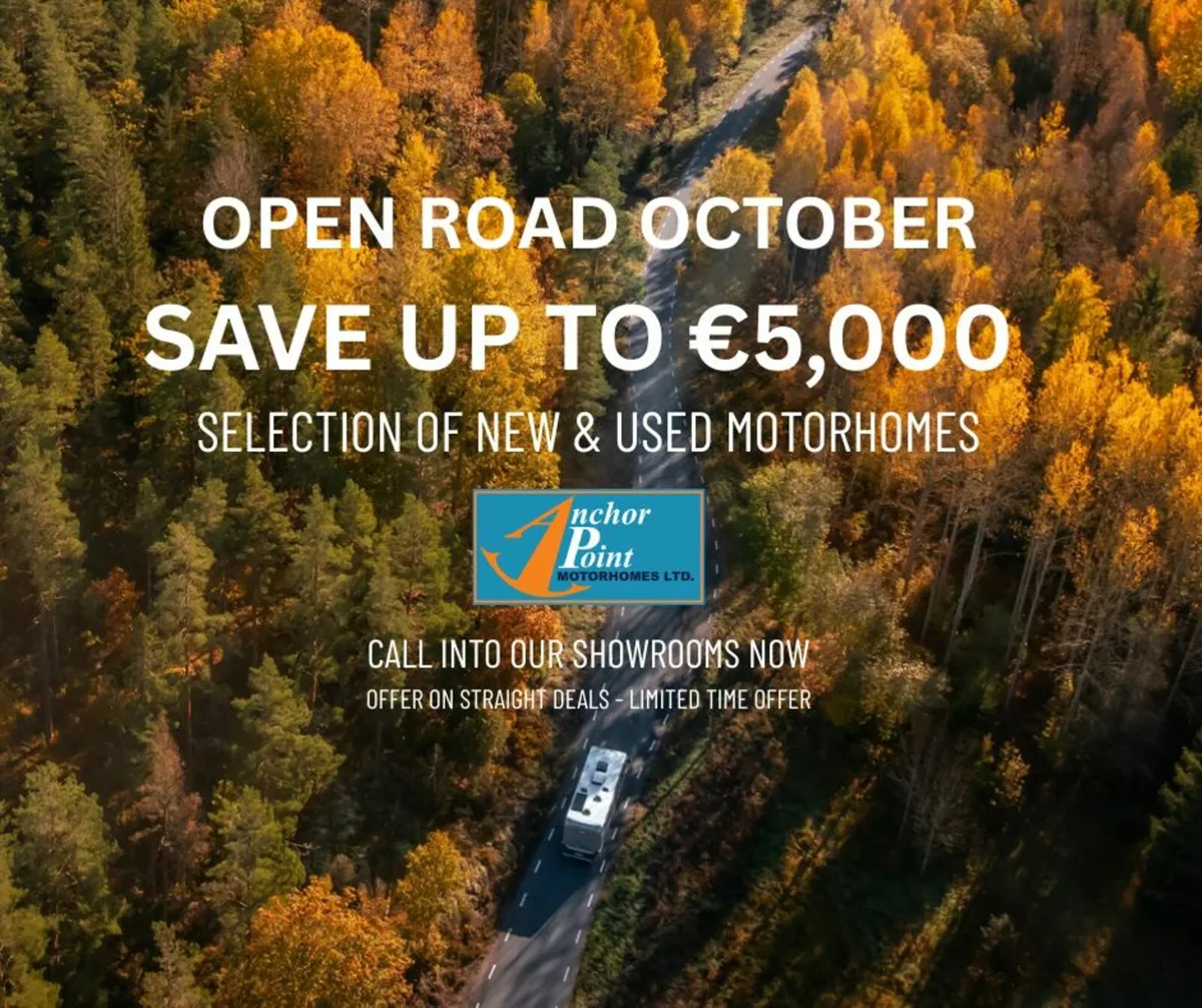 October SALE NOW ON at Anchor Point Motorhomes - Image 1