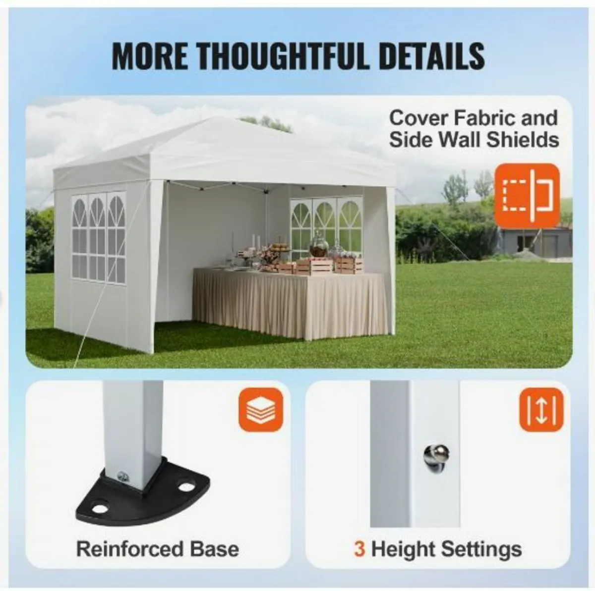Pop Up Canopy, 2.95 x 2.95 m Instant - Image 2