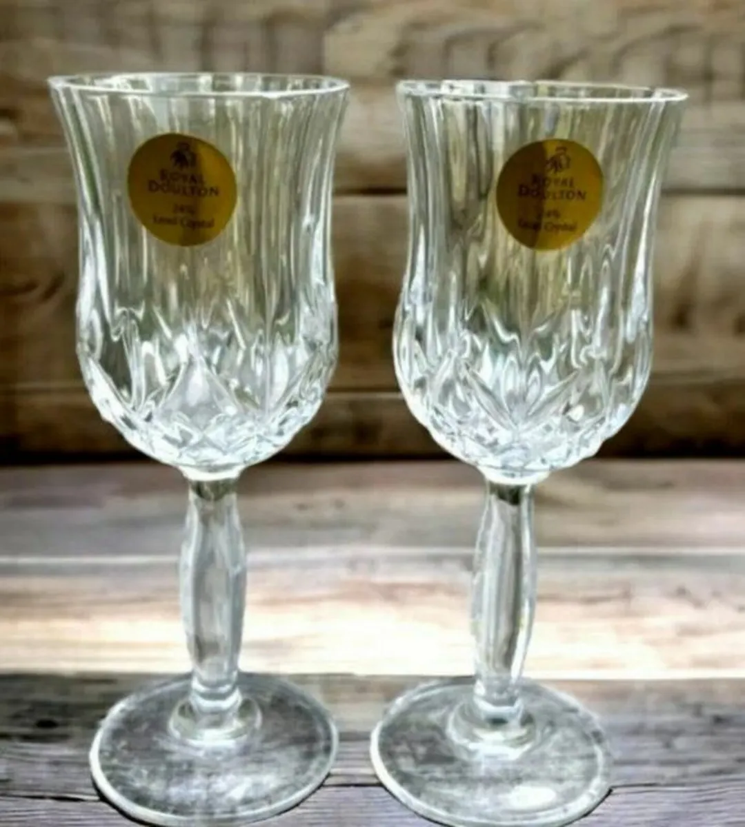 Duo Authentic Royal Doulton 'Roma' Wine Goblets - Image 4