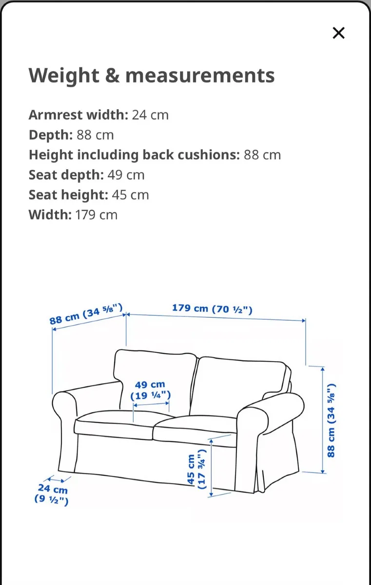 2 Seater Ektorp Sofa - Ikea Best Seller - Image 3