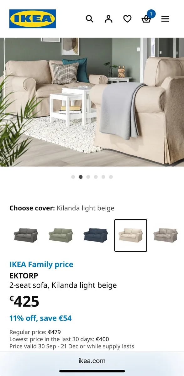 2 Seater Ektorp Sofa - Ikea Best Seller - Image 2